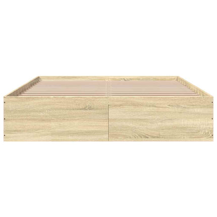 sengestel 150x200 cm konstrueret træ sonoma-eg