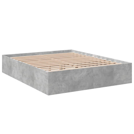 sengestel 150x200 cm konstrueret træ betongrå