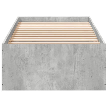 sengeramme 100x200 cm konstrueret træ betongrå