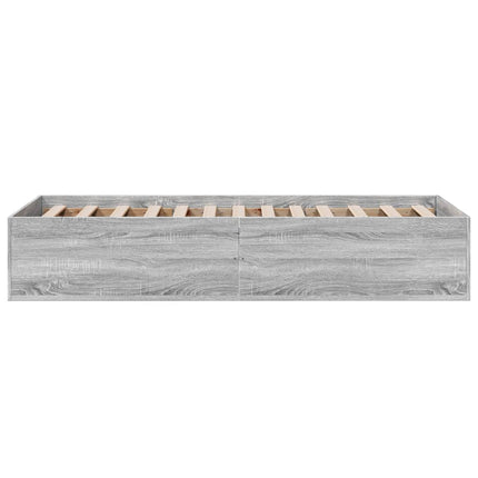sengeramme 90x200 cm konstrueret træ grå sonoma-eg