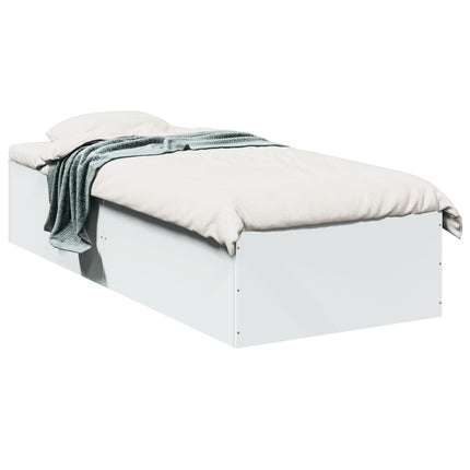 sengeramme 90x190 cm konstrueret træ hvid