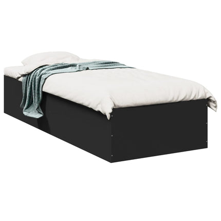 sengeramme 90x190 cm konstrueret træ sort