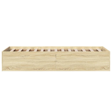 sengeramme 90x190 cm konstrueret træ sonoma-eg