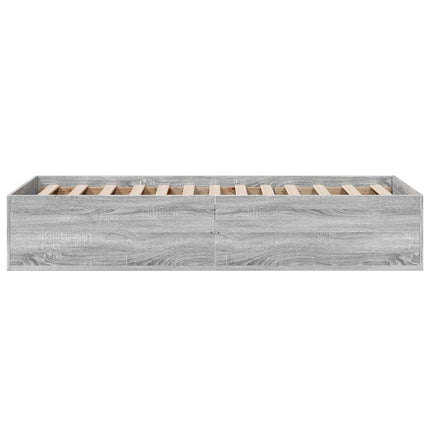 sengeramme 90x190 cm konstrueret træ grå sonoma-eg