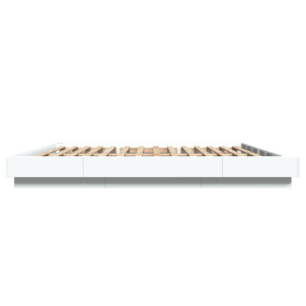 sengestel 180x200 cm konstrueret træ hvid