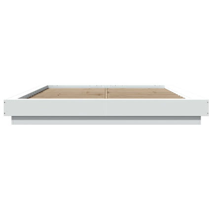sengestel 150x200 cm konstrueret træ hvid