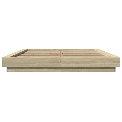 sengestel 150x200 cm konstrueret træ sonoma-eg