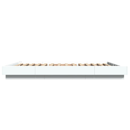 sengestel 140x200 cm konstrueret træ hvid