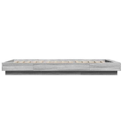 sengeramme 90x200 cm konstrueret træ grå sonoma-eg