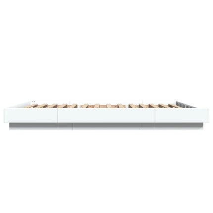 sengestel 140x190 cm konstrueret træ hvid
