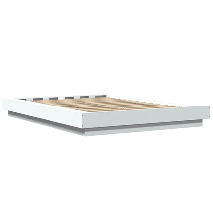 sengestel 140x190 cm konstrueret træ hvid