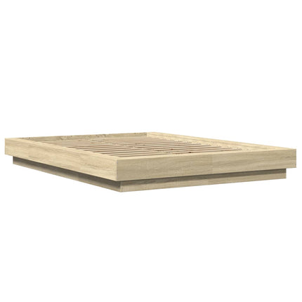 sengestel 120x190 cm konstrueret træ sonoma-eg