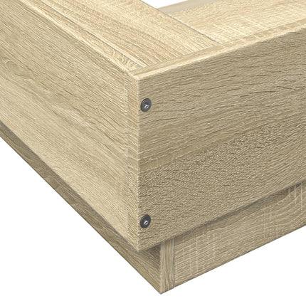 sengestel 120x190 cm konstrueret træ sonoma-eg