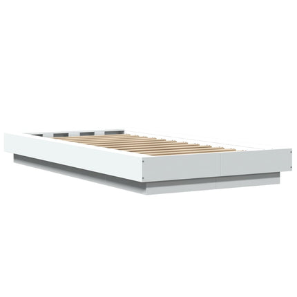 sengeramme 90x190 cm konstrueret træ hvid