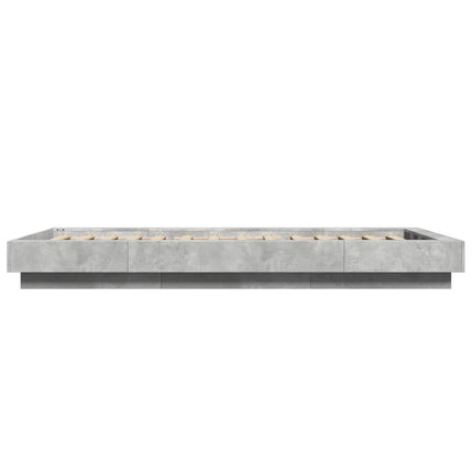 sengeramme 90x190 cm konstrueret træ betongrå