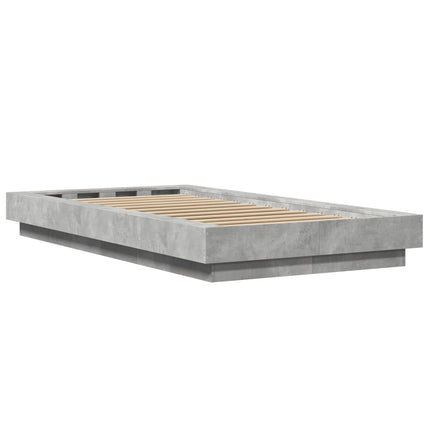 sengeramme 90x190 cm konstrueret træ betongrå