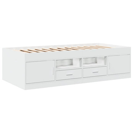 daybed med skuffer uden madras 100x200 cm hvid