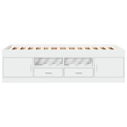 daybed med skuffer uden madras 100x200 cm hvid