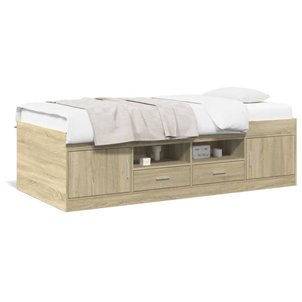 daybed med skuffer uden madras 100x200 cm sonoma-eg