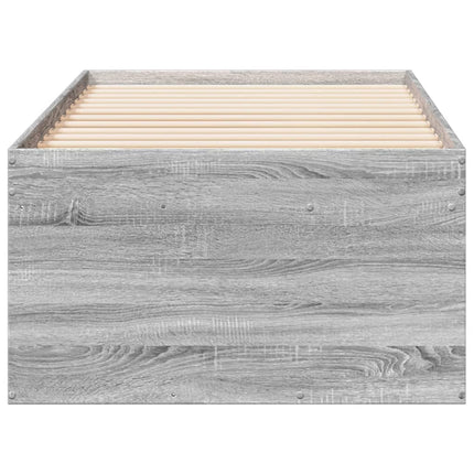 daybed med skuffer uden madras 100x200 cm grå sonoma-eg