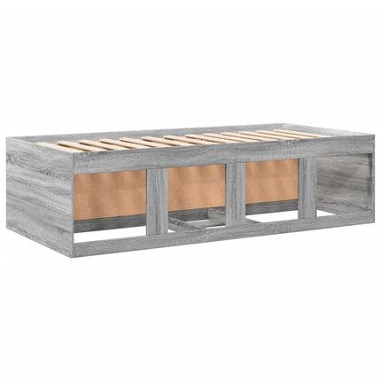 daybed med skuffer uden madras 100x200 cm grå sonoma-eg