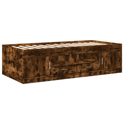 daybed med skuffer uden madras 90x200 cm røget eg