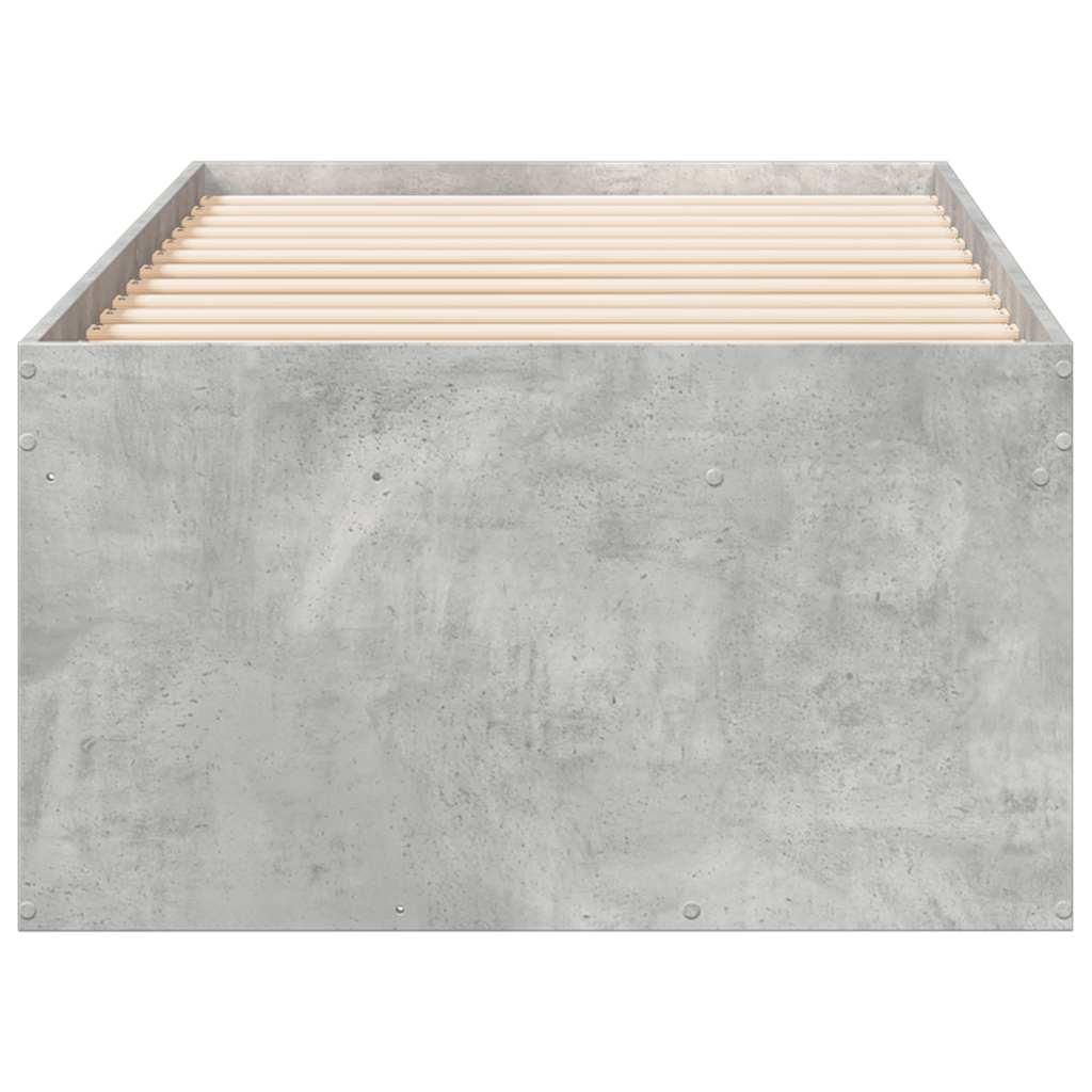 daybed med skuffer uden madras 75x190 cm betongrå