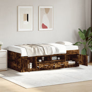 daybed med skuffer uden madras 75x190 cm røget eg