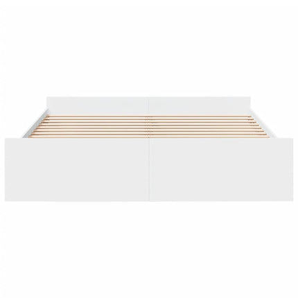 sengeramme med skuffer 180x200 cm konstrueret træ hvid
