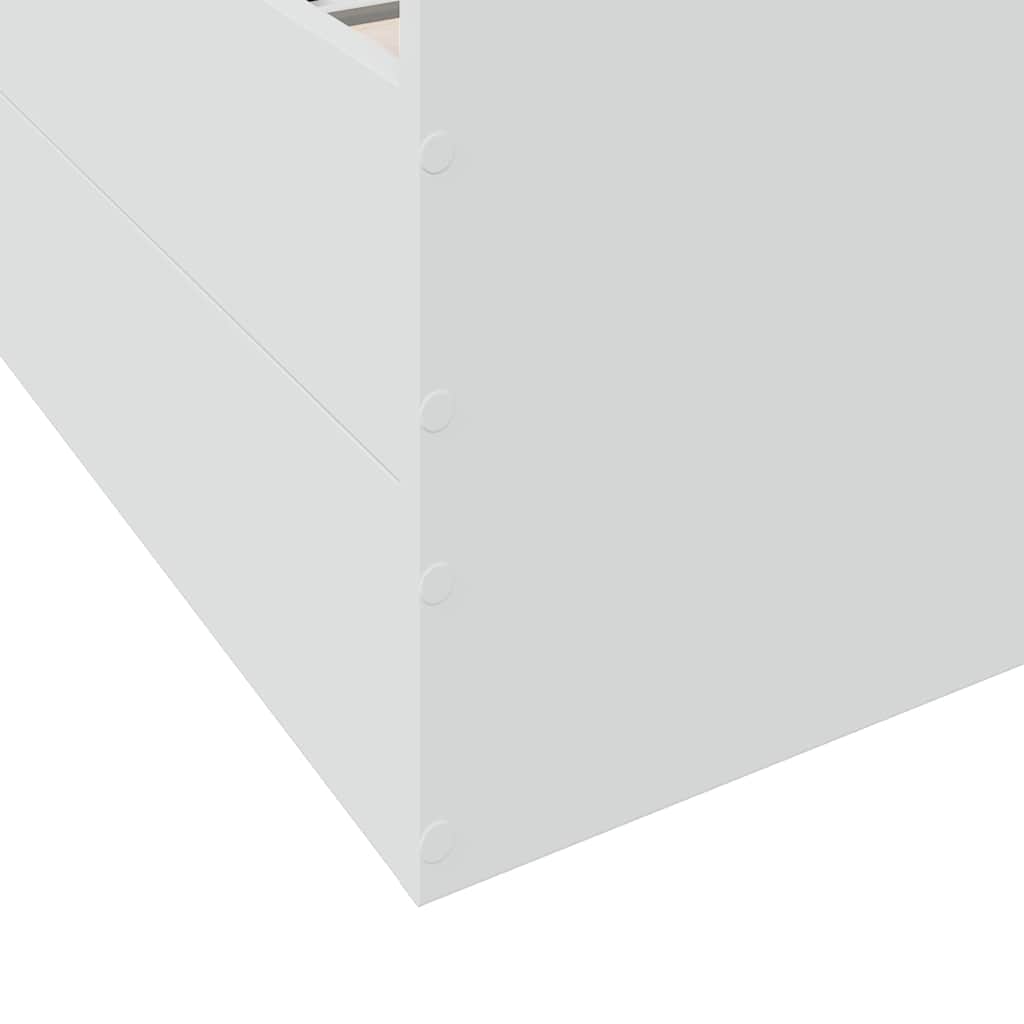 sengeramme med skuffer 160x200 cm konstrueret træ hvid