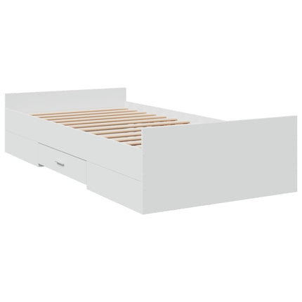 sengeramme 90x200 cm konstrueret træ hvid