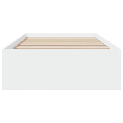 sengeramme med skuffer 100x200 cm konstrueret træ hvid