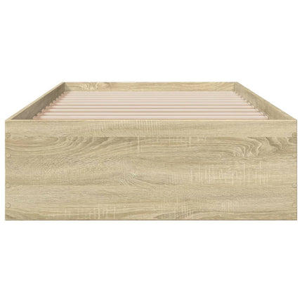sengeramme med skuffer 90x200 cm konstrueret træ sonoma-eg