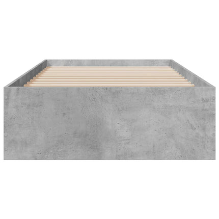 sengeramme med skuffer 90x190 cm konstrueret træ betongrå