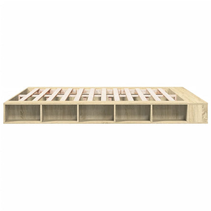 sengestel 200x200 cm konstrueret træ sonoma-eg