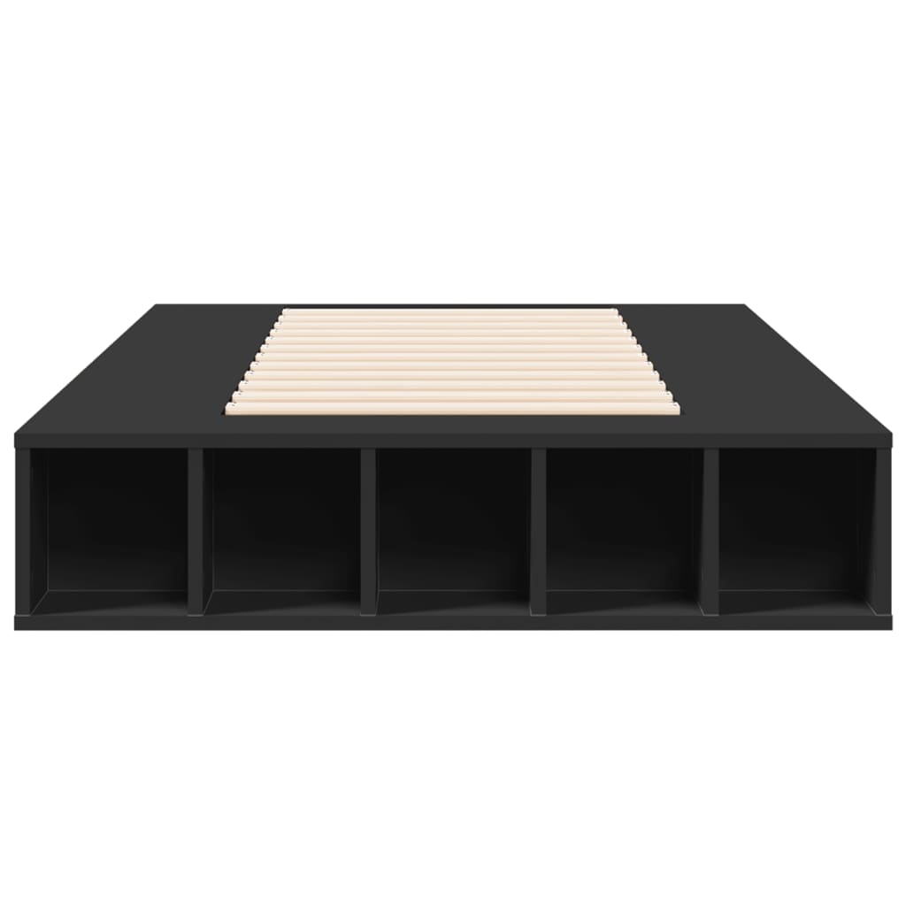 sengeramme 100x200 cm konstrueret træ sort