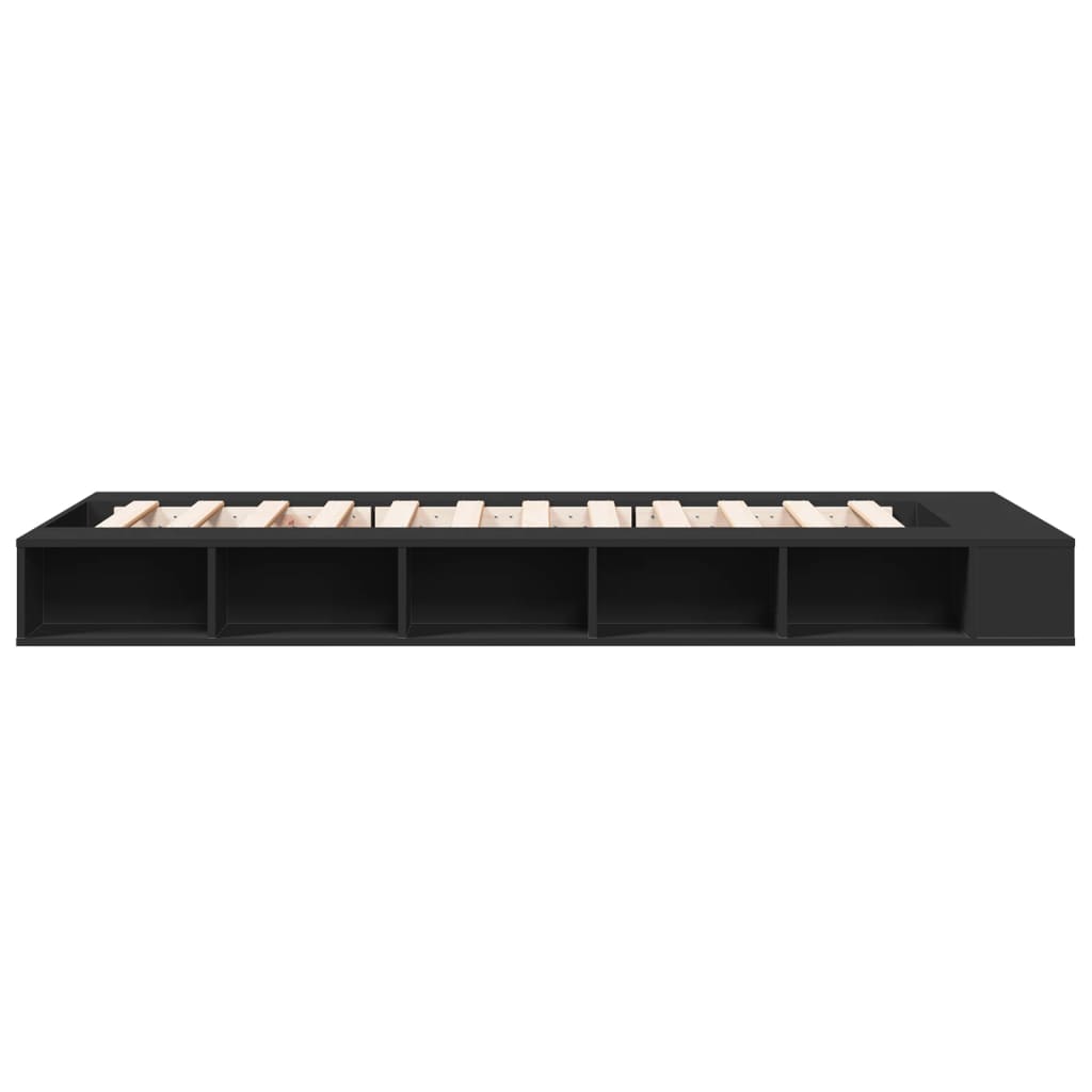 sengeramme 100x200 cm konstrueret træ sort