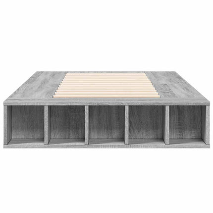 sengeramme 90x200 cm konstrueret træ grå sonoma-eg