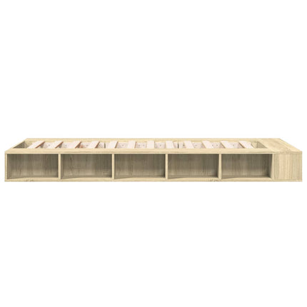 sengeramme 90x190 cm konstrueret træ sonoma-eg