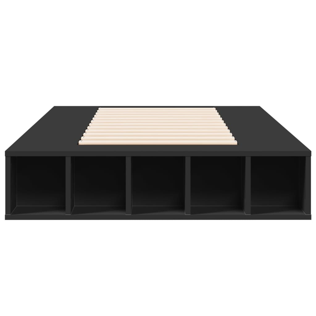 sengeramme 75x190 cm konstrueret træ sort
