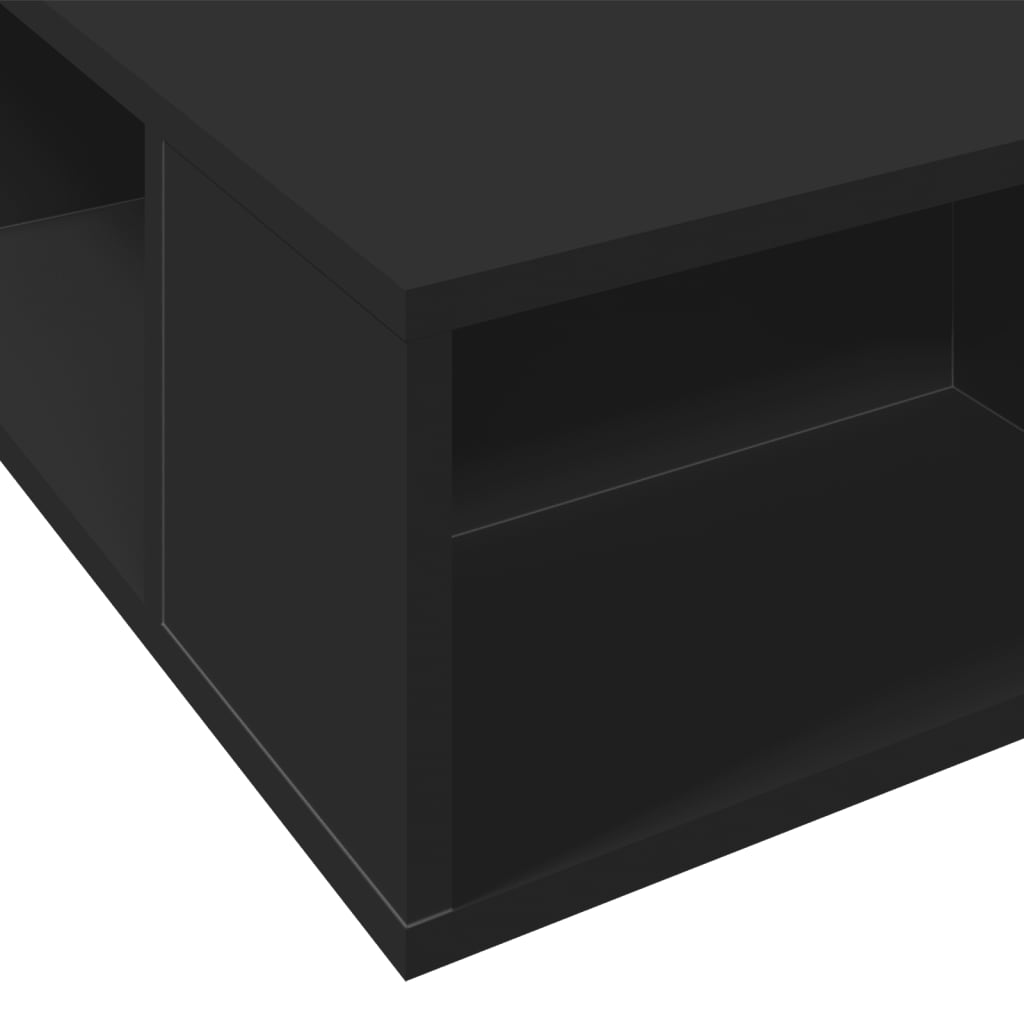 sengeramme 75x190 cm konstrueret træ sort