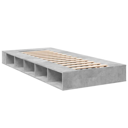 sengeramme 75x190 cm konstrueret træ betongrå