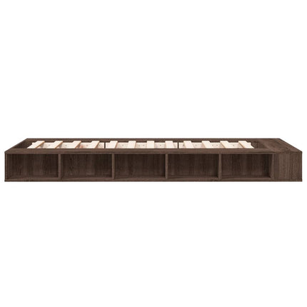 sengeramme 75x190 cm konstrueret træ brun egetræsfarve