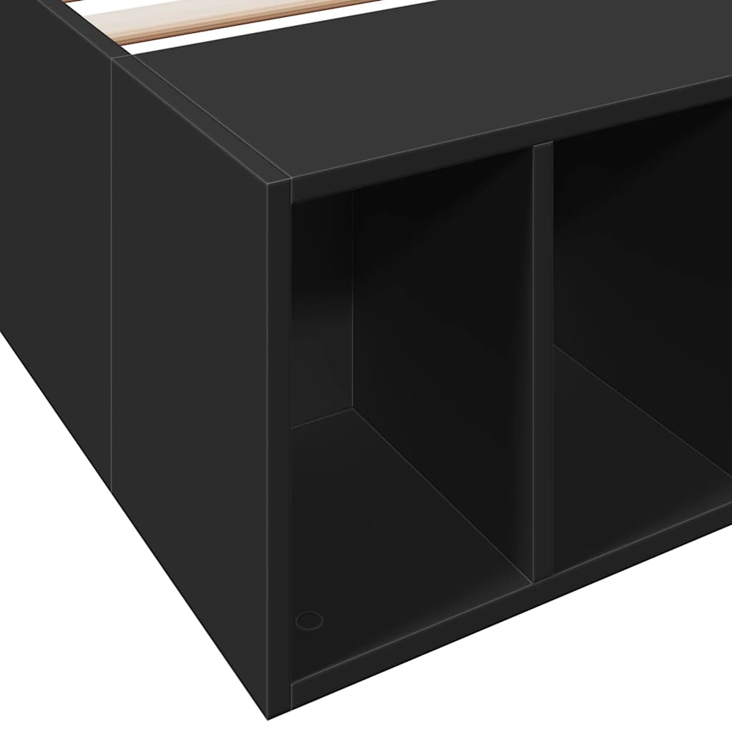 sengeramme 100x200 cm konstrueret træ sort
