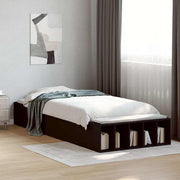 sengeramme 100x200 cm konstrueret træ sort