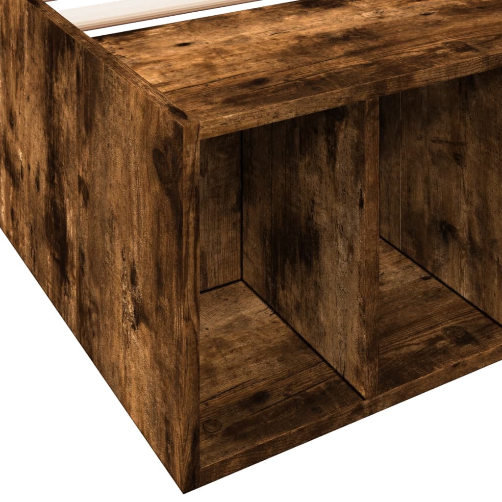 sengeramme 100x200 cm konstrueret træ røget egetræsfarve