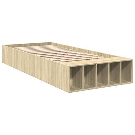 sengeramme 90x200 cm konstrueret træ sonoma-eg
