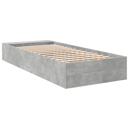 sengeramme 90x200 cm konstrueret træ betongrå