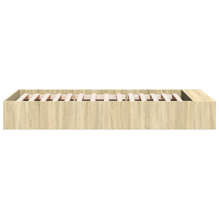 sengeramme 90x190 cm konstrueret træ sonoma-eg
