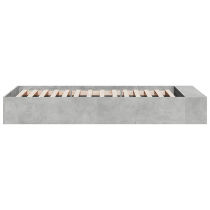 sengeramme 90x190 cm konstrueret træ betongrå
